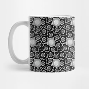 white black pattern abstract background Mug